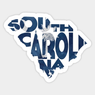 South Carolina Typo Map Sticker